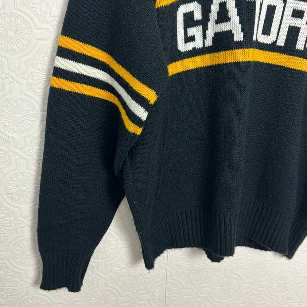 Vintage 80s Cliff‎ Engle Sweater Varsity Crewneck Crew Knit Sports Team Gators - Picture 4 of 11